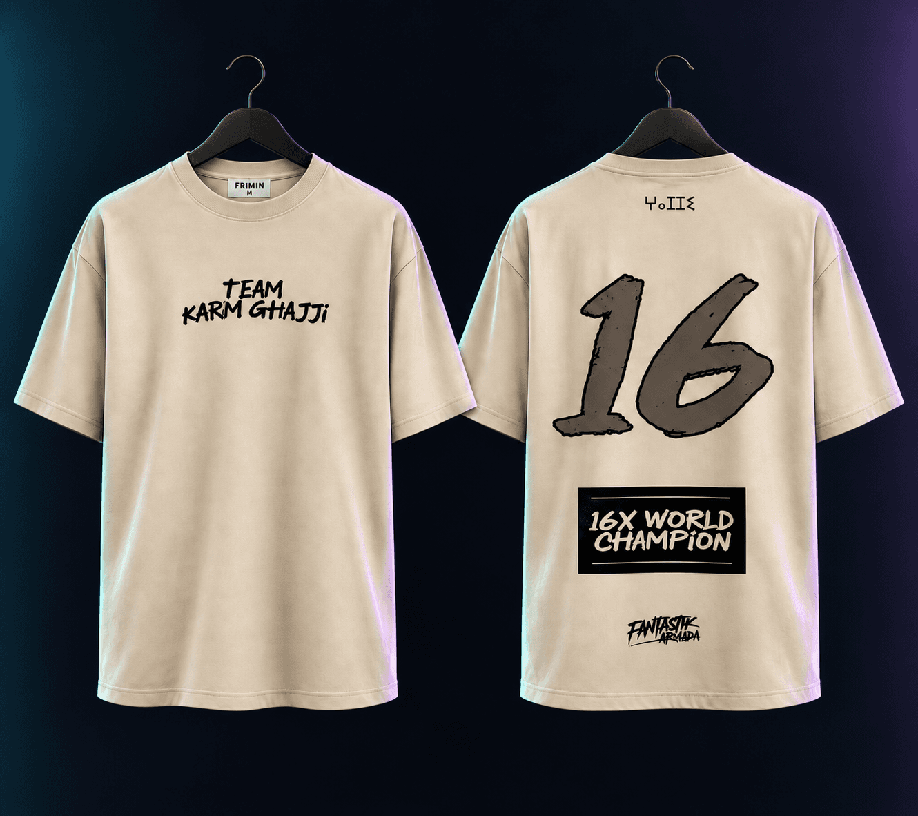 Team Karim Ghajji — T-shirt oversize · Face & dos